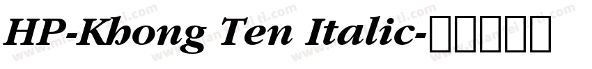 HP-Khong Ten Italic字体转换